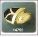 Abstract 14K Gold Onyx Ring