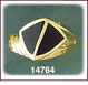 Enticing 14K Gold Onyx Ring