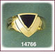 Remarkable 14K Gold Onyx Ring