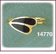 Delicate 14K Gold Onyx Ring
