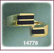 Split 14K Gold Onyx Ring