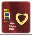 Endearing Gold & Opal Heart Huggie Earrings