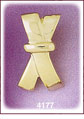14Kt Gold Criss-Cross Slide