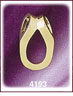 14Kt Gold Oval Slide