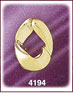 14Kt Gold Oval Twist Slide