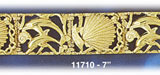 14K Gold Scalloped Seashells & Dolphins Soft Bangle Bracelet