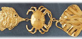 14K Gold Sea Creatures Nautical Bracelet