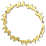 14K Gold Dogs Bracelet