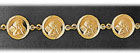 14K Gold Baby Angel Coin Bracelet