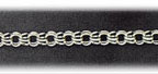 4MM 14K White Gold Double Link Charm Bracelet