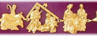 14K Gold Christmas Nativity Scene Bracelet