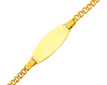 14k yellow gold 2.0mm ultra-light baby id concave curb bracelet