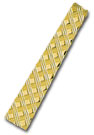 14K Gold Men's Tie Bar w/Lattice Etched Design