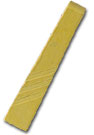 14K Gold Men's Tie Bar w/3 Diagonal Stripes