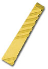 14K Gold Men's Engravable Tie Bar w/Diagonal Stripes