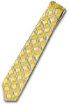 14K Gold Men's Tie Shaped Tie Bar w/Diamond Design