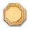 14K Gold Etched Octagon Men's Tie Tack