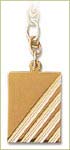 14Kt Gold Rectangle Keychain