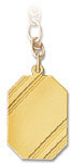 14Kt Gold Octagon Keychain Etched