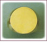 14K Gold Large Round Signet Ring
