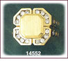 Men's 14K Gold Square CZ Signet Ring