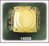 14K Gold Oval Men's CZ Signet Ring