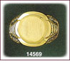 14Kt Gold Round CZ Signet Ring