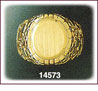 14K Gold Oval CZ Mens Signet Ring
