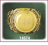 Mens 14K Gold Round CZ Signet Ring