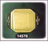 Mens 14K Gold Square CZ Signet Ring