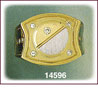 Men's 14K Two Tone Gold Round CZ Signet Ring