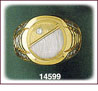 Men's 14Kt Two Tone Gold Round CZ Signet Ring