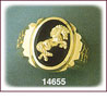 14K Gold Horse Onyx Ring