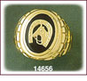 14K Gold Oval Horse Shoe Onyx Ring