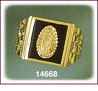 14K Gold Guadalupe Onyx Ring