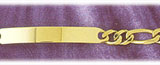 5MM 14K Gold Boy's Figaro Link ID Bracelet