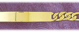7MM 14K Gold Men's Figaro Link ID Bracelet