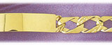 9MM 14K Gold Men's Link ID Bracelet