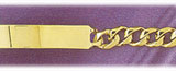 8MM 14K Gold Men's Cuban Link ID Bracelet