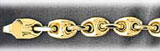 6mm 14Kt Gold Puffed Mariner Bracelet For Man