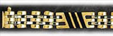 7mm 14K Two Color Gold Men's Onyx Bracelet