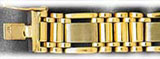14mm 14-Karat Two Tone Gold Fancy Men's Bracelet