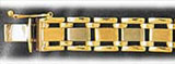 11mm 14K Two Tone Gold Men's Fancy Bracelet