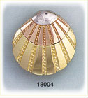 14K Tri Color Gold Sea Shell Nautical Slide