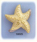 14K Two Color Gold Starfish Nautical Slide