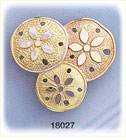 14K Tri Color Gold Sand Dollars Nautical Slide