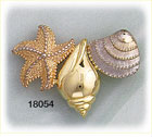 14K Gold Tri Color Nautical Slide
