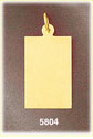 14Kt Solid Gold Engravable Rectangular Customizable Pendant