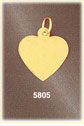 14K Solid Gold Engravable Personalized Heart Charm