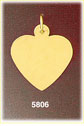 14K Solid Gold Personalized Engravable Heart Pendant